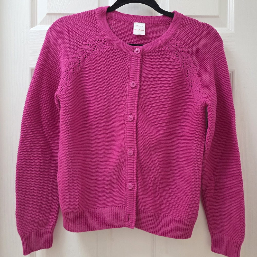 Hanna Andersson Fuchsia Cardigan Sweater